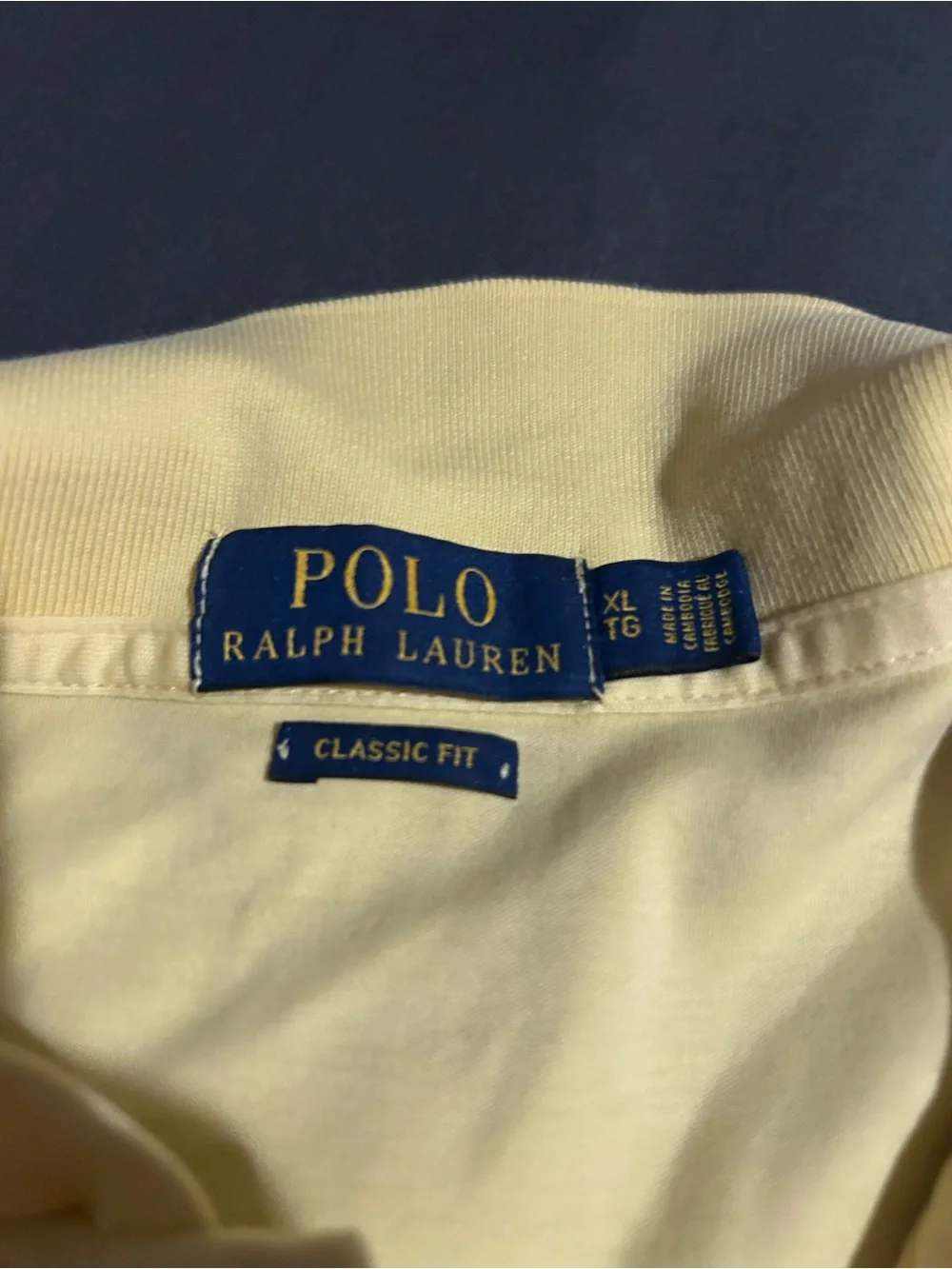 Ralph Lauren Men’s Polo Shirt in Pale Yellow